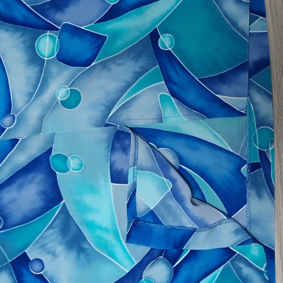 Chad's Place vintage blue fun print dress size 12 - Picture 6 of 6